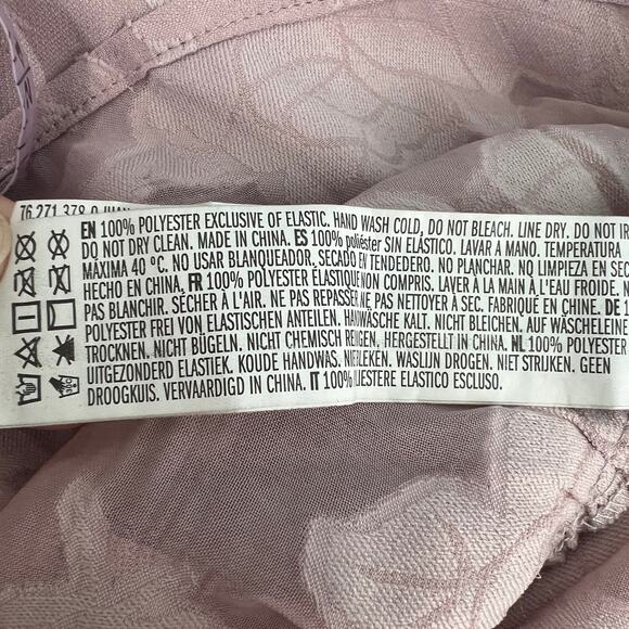 Forever 21 Pink Peplum Hem Short Sleeve Sheer Top Womens Sz Large Fairy Prairie - Picture 8 of 10